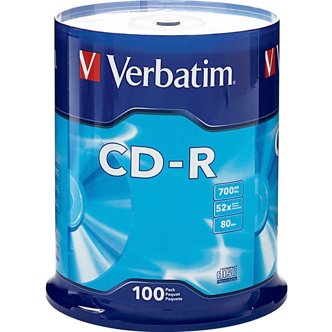 Picture of Verbatim CD-R 700MB 52x 100 Pack on Spindle
