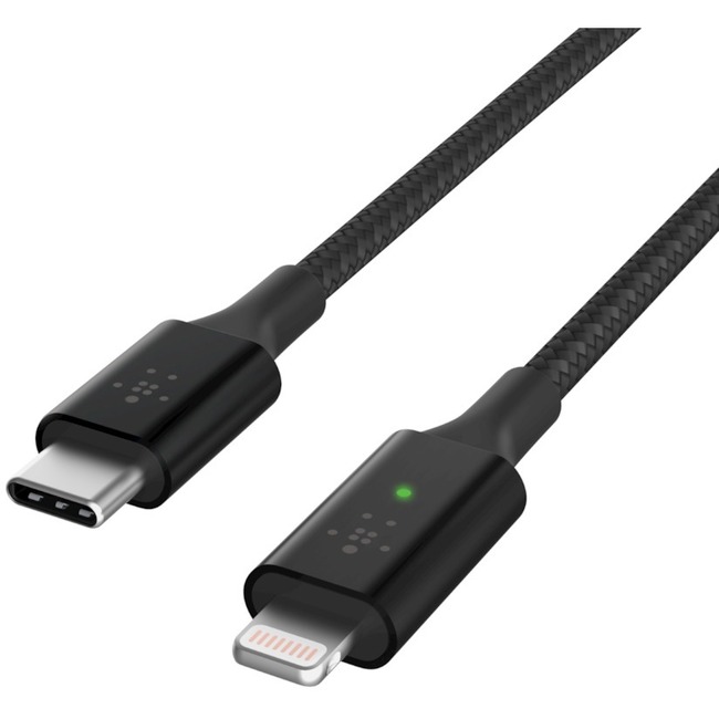 Picture of Belkin 1.2m Smart LED Braided Lightning/USB-C Data Transfer Cable