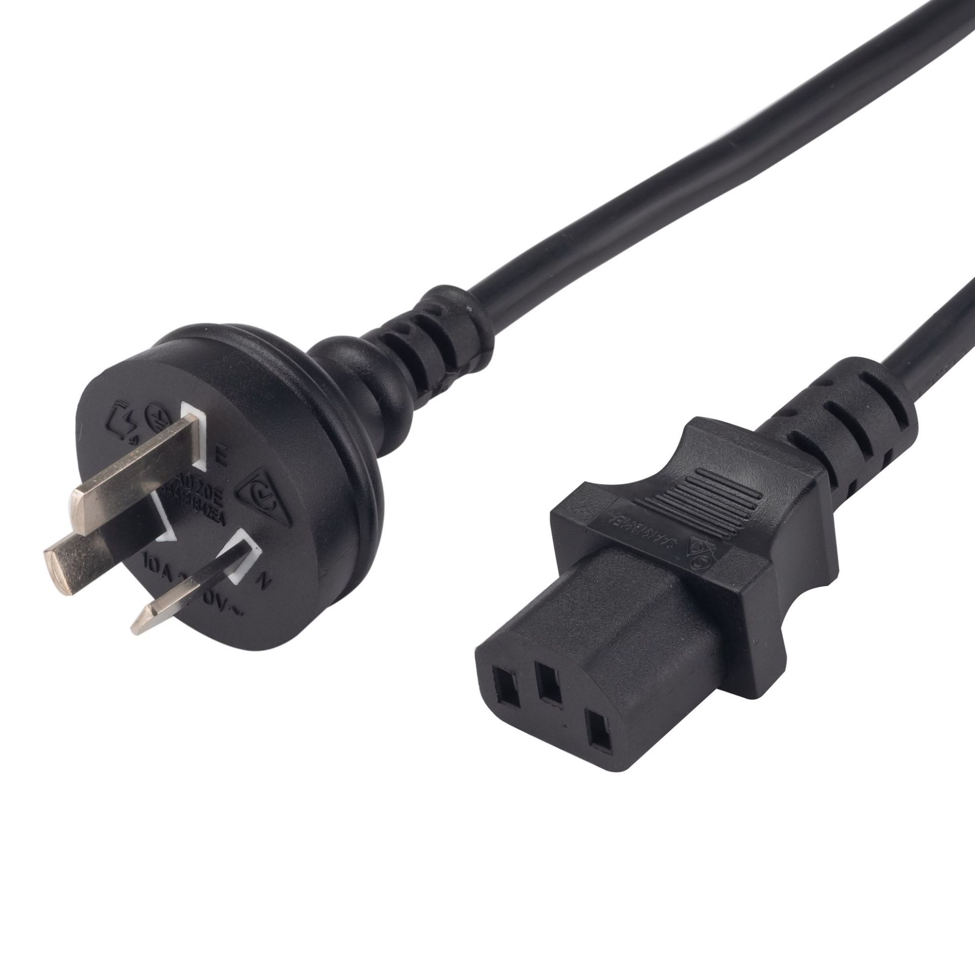 Picture of DYNAMIX 0.5M 3-Pin Plug to IEC C13 Female Plug 10A Power Cord Black