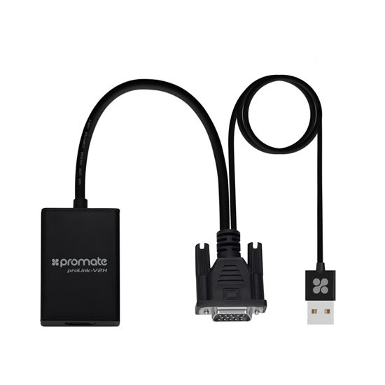 Picture of PROMATE VGA (Male) to HDMI (Female) Display Adaptor Kit with Audio