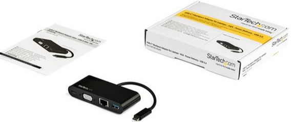 Picture of StarTech USB-C Multiport Adapter Hub with VGA - Black
