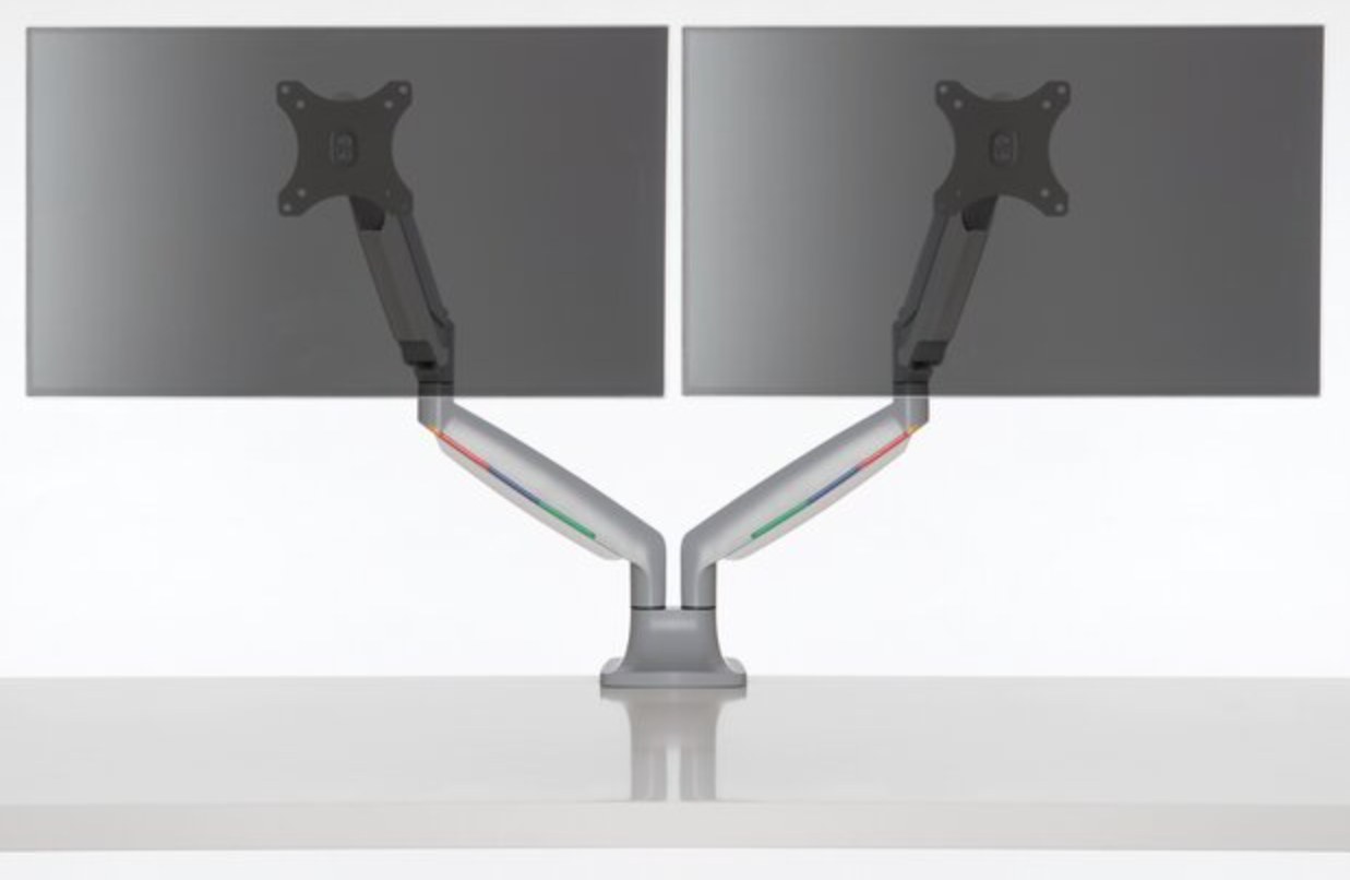 Picture of Kensington SmartFit One-Touch Height Adjustable Dual Monitor Desk Mount Bracket (13" - 32")