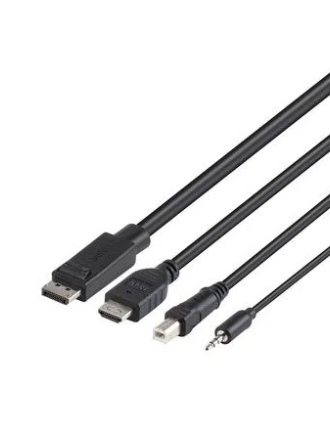 Picture of Belkin 1.8m TAA Dual 1 HDMI - HDMI 1 DP - DP/USB/AU KVM Cable for KVM Switch