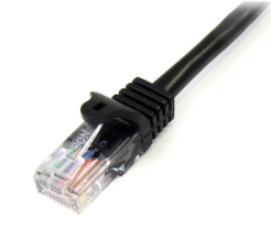 Picture of StarTech 0.5m Black Snagless Cat5e Patch Cable.