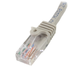 Picture of 1m Gray Cat5e Patch Cable with Snagless RJ45 Connectors