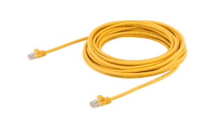 Picture of StarTech 10m Yellow Cat5e Ethernet Patch Cable w/ Snagless RJ45 Connectors