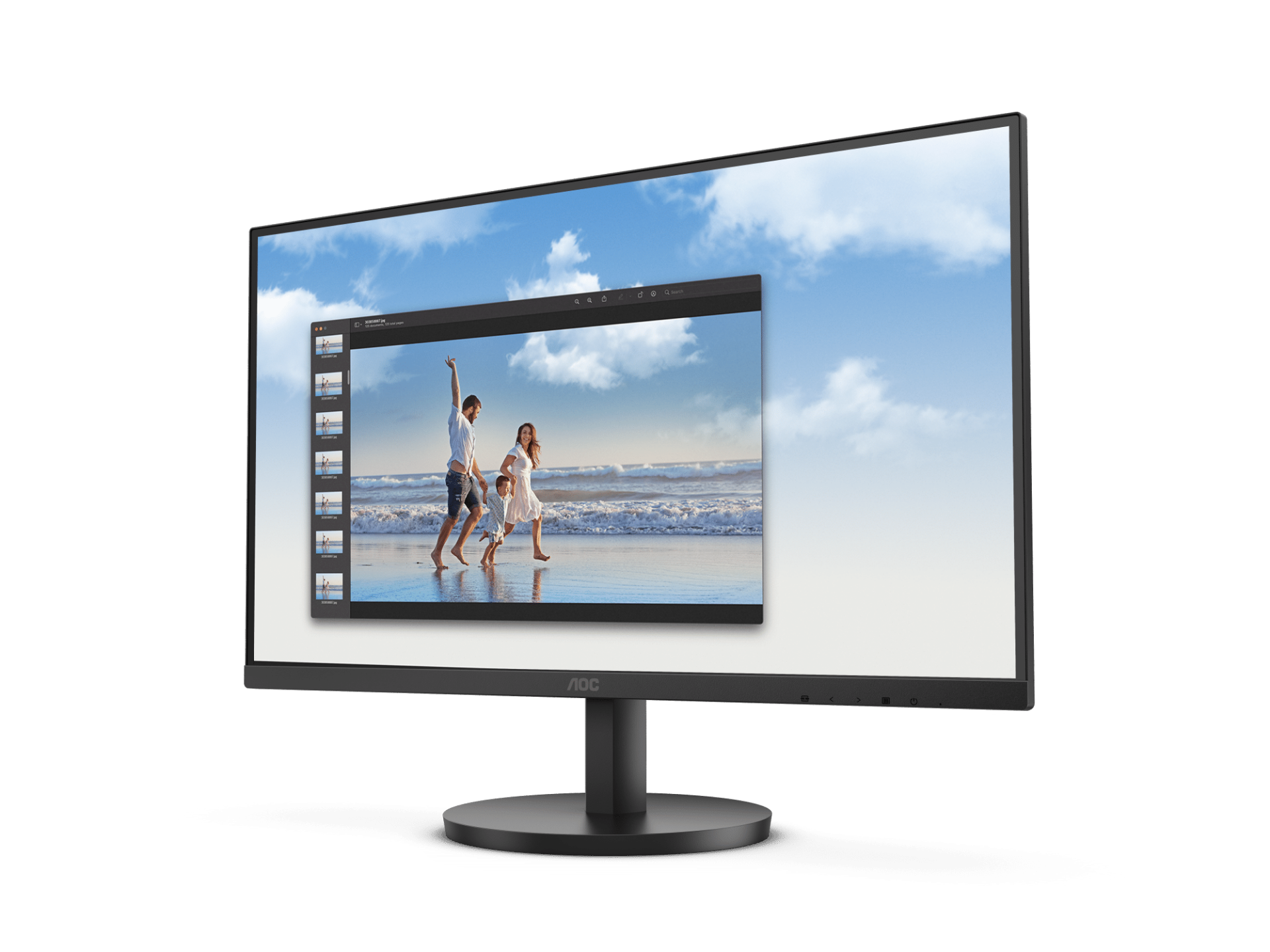 Picture of AOC 21.5", FHD, VGA, HDMI, 75Hz, Frameless Monitor