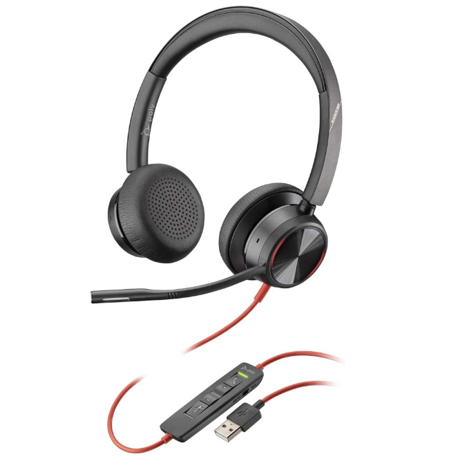 Picture of Poly Blackwire 8225 Stereo Microsoft Teams Certified USB-C Headset +USB-C/A Adapter