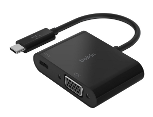 Picture of Belkin USB-C to VGA Video Adapter with Power Delivery 