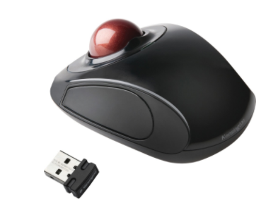 Picture of Kensington Orbit Wireless Trackball - Graphite/Ruby Red