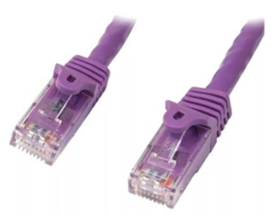 Picture of StarTech 10m Purple Cat5e Ethernet Patch Cable w/ Snagless RJ45 Connectors