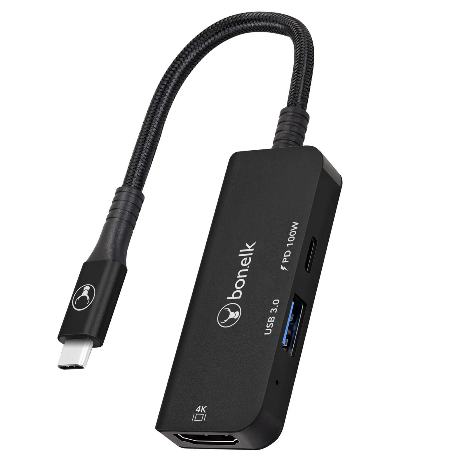 Picture of Bonelk Long-Life 3-in-1 Multiport Hub (Black)