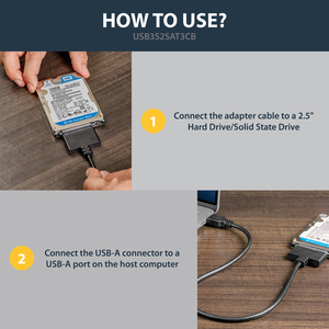 Picture of StarTech USB 3.0 to 2.5 SATA III Hard Drive Adapter Cable