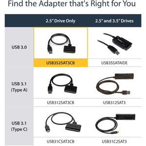 Picture of StarTech USB 3.0 to 2.5 SATA III Hard Drive Adapter Cable