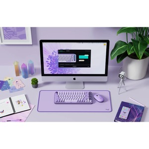 Picture of Logitech POP Mouse - Cosmos Lavendar with emoji