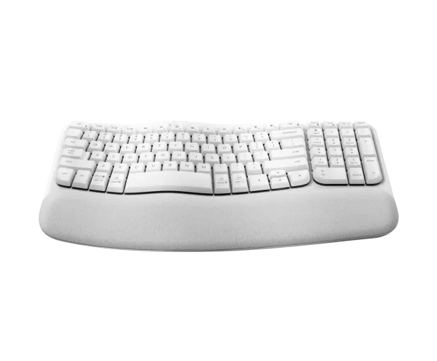 Picture of Logitech Wave Keys Wireless Ergo Keyboard - White