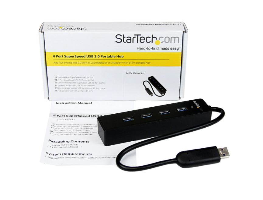 Picture of StarTech 4 Port SuperSpeed Portable USB 3.0 Hub