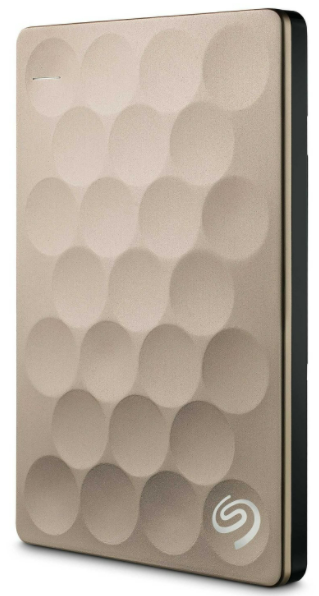 Picture of Seagate Back Up Ultra Slim External Hard Drive, 2.5", 2TB, USB 3.0, Gold