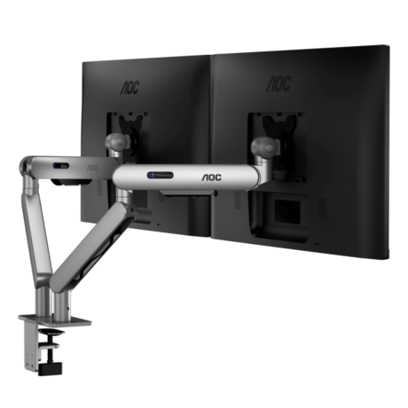 Picture of AOC AM420S 17"-34" Dual Monitor Stand with Clamp & Grommet Base