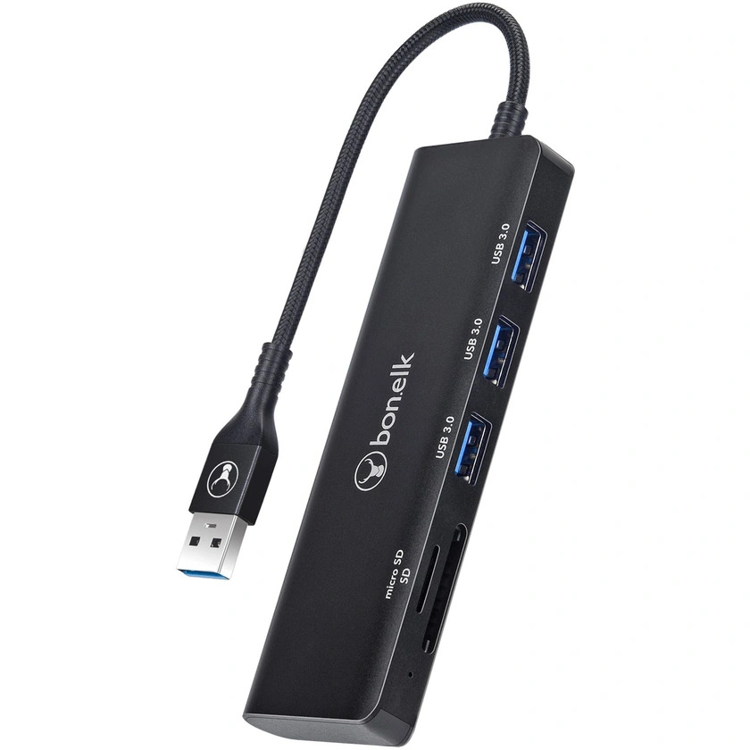 Picture of Bonelk Long-Life USB-A 5-in-1 Multiport Hub (Black)