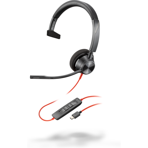 Picture of Poly Blackwire 3310 Monaural USB-C Headset +USB-C/A Adapter