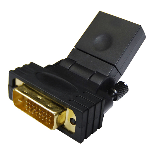 Picture of DYNAMIX HDMI Female to DVI-D (24+1) Male Swivel Adapter. Supports up to 2560x1440@60Hz
