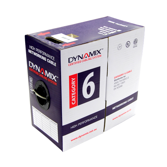 Picture of DYNAMIX 305m Cat6 Grey UTP STRANDED Cable Roll, 250MHz, 24AWGx4P, PVC