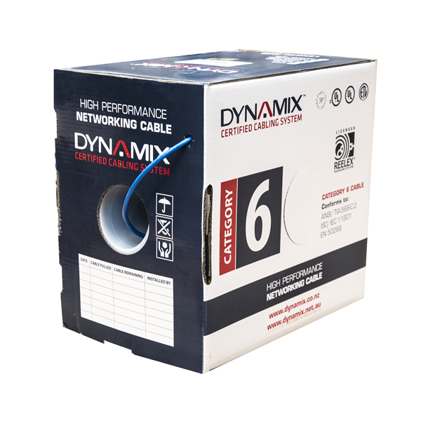 Picture of DYNAMIX 305m Cat6 Blue UTP SOLID Cable Roll, 250MHz, 24AWGx4P, PVC