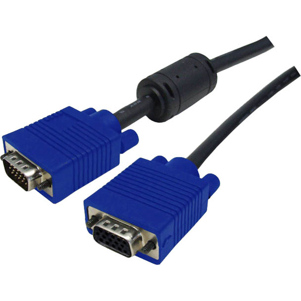 Picture of DYNAMIX 5m VESA DDC VGA Extension Cable Moulded. HDDB15 M/F Coaxial Shielded