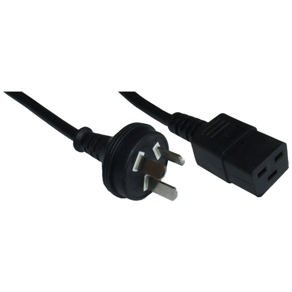 Picture of DYNAMIX 2M Power Cord with 15A 3 Pin Plug to 15A C19 Plug