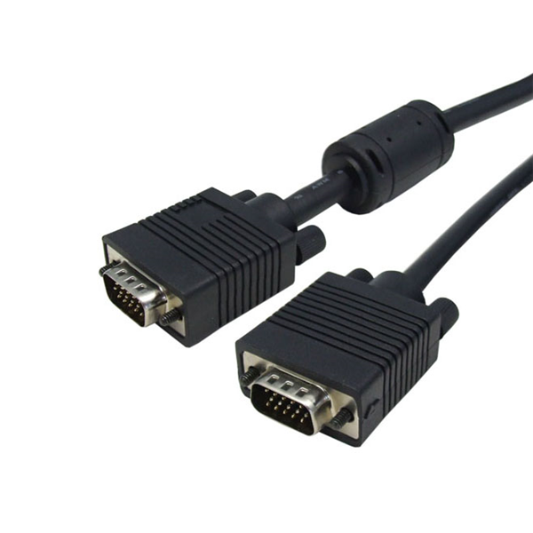 Picture of DYNAMIX 5m VESA DDC1 & DDC2 VGA Male/Male Cable - Moulded, BLACK Colour. Coaxial Shielded