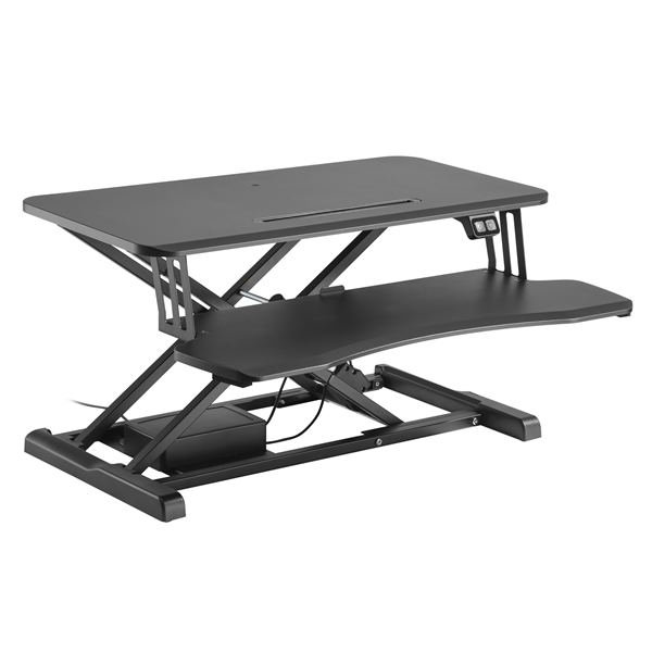 Picture of BRATECK Electric Scissor Lift Desktop Sit-Stand Workstation with Keyboard Tray Deck