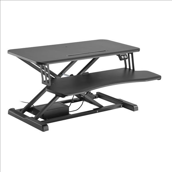 Picture of BRATECK Electric Scissor Lift Desktop Sit-Stand Workstation with Keyboard Tray Deck