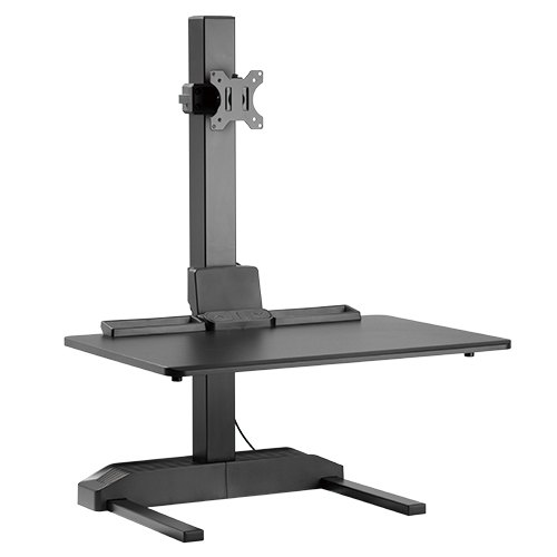Picture of BRATECK Electric Sit-Stand Desk Converter with Single Monitor Mount