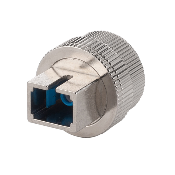 Picture of DYNAMIX Fibre Optic SC Attenuator Adjustable Decay 0-30dB. Designed for single mode/multimode, or UPC/APC. Small & Lightweight