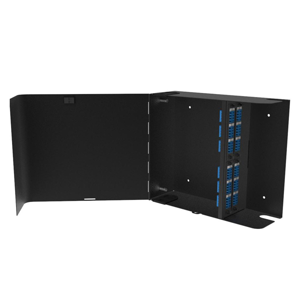 Picture of DYNAMIX Wall Mount Modular Box Four Slot LGX Unloaded with Splice Bridge. 24x splice protectors 40mm