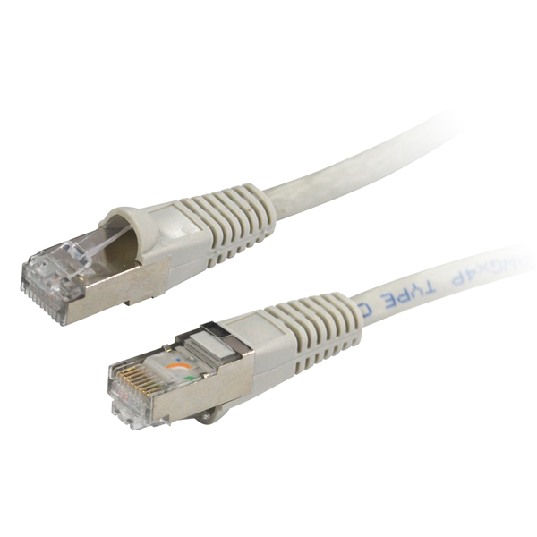 Picture of DYNAMIX 20m Cat6A Beige SFTP 10G Patch Lead. (Cat6 Augmented) 500MHz Slimline Moulding