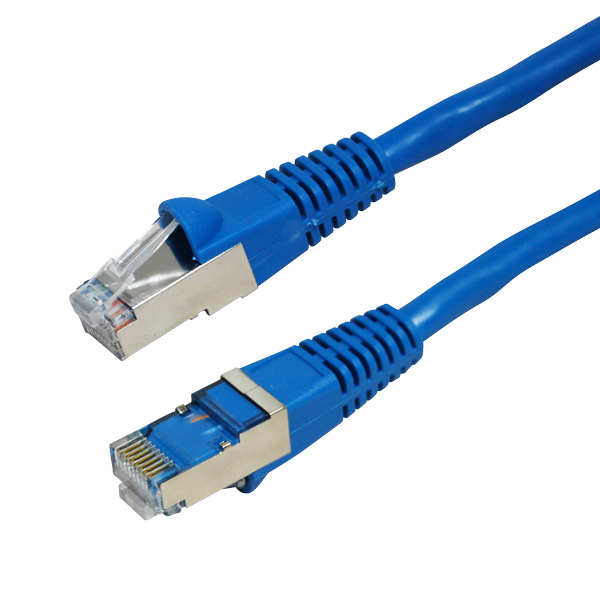 Picture of DYNAMIX 20m Cat6A Blue SFTP 10G Patch Lead. (Cat6 Augmented) 500MHz Slimline Moulding