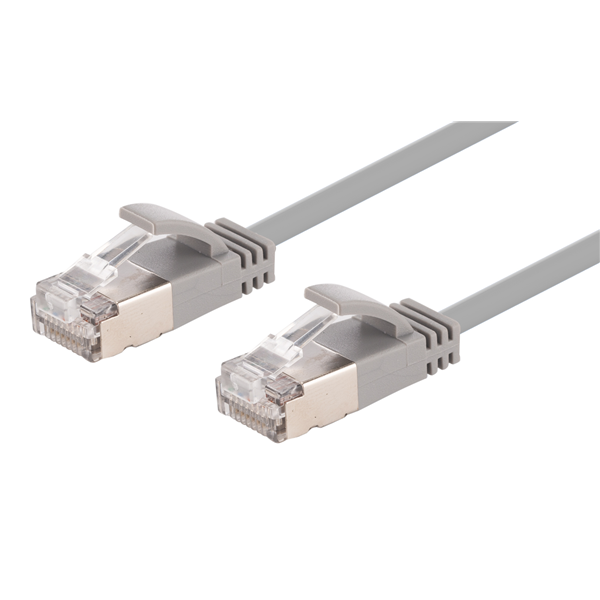 Picture of DYNAMIX 3m Cat6A S/FTP Grey Slimline Shielded 10G Patch Lead