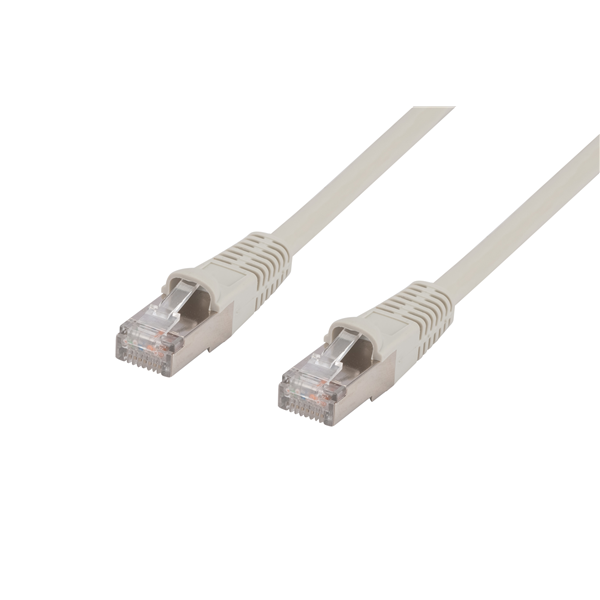 Picture of DYNAMIX 20m Cat6 26AWG Beige STP Patch Lead (T568A Specification) Slimline Snaggles Moulding