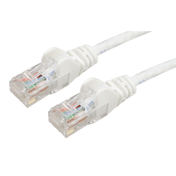 Picture of DYNAMIX 0.5m Cat6 White UTP Patch Lead (T568A Specification) 250MHz Slimline Snagless Moulding