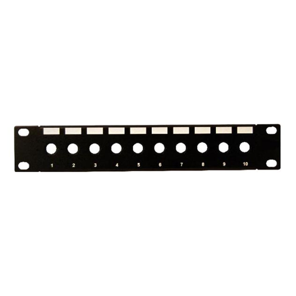 Picture of DYNAMIX 10' 10 Port Unloaded F-Connector Patch Panel for 10' Cabinet R10 series