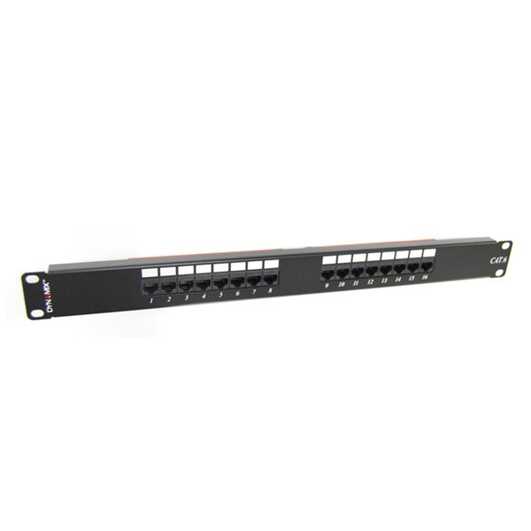 Picture of DYNAMIX 16 Port 19' Cat6 UTP Patch Panel, T568A & T568B Wiring