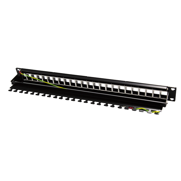 Picture of DYNAMIX Horizontal 19 1RU Unloaded 24 Port STP Patch Panel