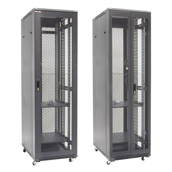 Picture of DYNAMIX 42RU Server Cabinet 1000mm Deep Front Mesh Door, Rear mesh Double Doors