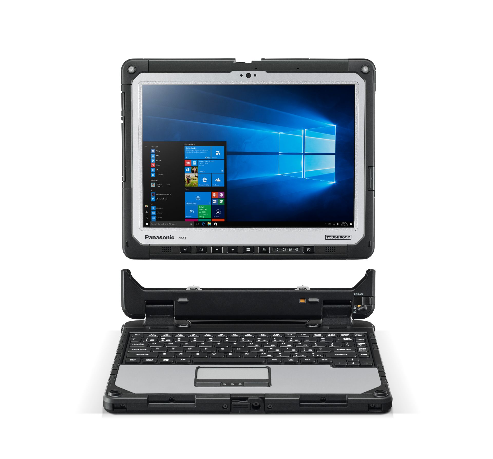 Picture of Panasonic TOUGHBOOK 33 Fully Rugged 2-in-1 Detachable [12" i5, 8GB, 256GB, Win10Pro, 4G LTE, Dual PT]