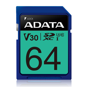 Picture of ADATA Premier Pro UHS-I U3 V30 SDXC Card 64GB