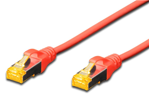 Picture of Digitus S-FTP CAT6A Patch Lead - 0.5M Red