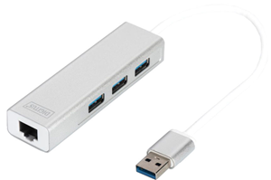 Picture of Digitus USB 3.0 3-Port Hub & Gigabit LAN Adapter