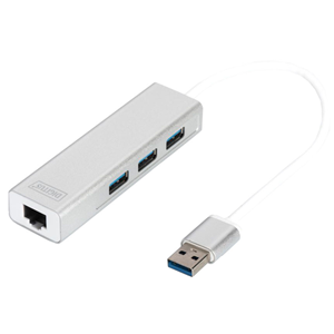 Picture of Digitus USB 3.0 3-Port Hub & Gigabit LAN Adapter